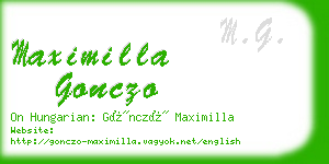 maximilla gonczo business card